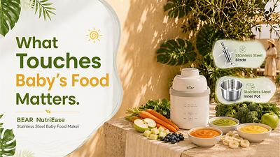 You are currently viewing BEAR NutriEase Baby Food Maker Stands Out With a Stainless Steel Design in a Plastic-Dominated Category