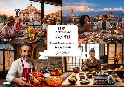 You are currently viewing TTW Announces the Top 50 Food Destinations Around the World for 2026