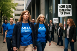 Read more about the article MNA: Brigham Nurses Prepare for End of Lockout on Monday with Solidarity Walk-In as MGB Home Care Clinicians Demonstrate Power with Ongoing MGB HQ Strike Picketing