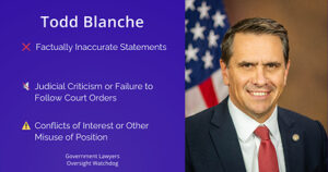 Read more about the article GLOW Condemns the Confirmation of Todd Blanche; The Senate Hands the Department of Justice to the Lawyer a Federal Court Found Abandoned Its Defense