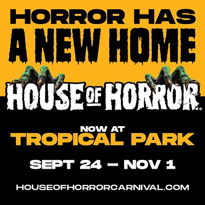 Read more about the article HORROR HAS A NEW HOME: HOUSE OF HORROR HAUNTED CARNIVAL MARKS 25 YEARS AT TROPICAL PARK