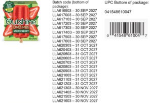 Read more about the article DREYER’S GRAND ICE CREAM, INC. ISSUES VOLUNTARY RECALL ON SELECT OUTSHINE FRUIT BARS DUE TO POSSIBLE FOREIGN MATTER CONTAMINATION