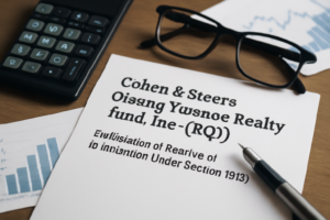 Read more about the article Cohen & Steers Quality Income Realty Fund, Inc. (RQI) Notification of Sources of Distribution Under Section 19(a)
