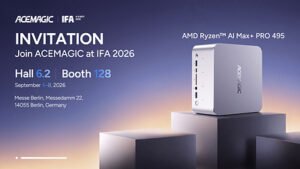 Read more about the article ACEMAGIC First to Introduce Ryzen AI Max+ PRO 495 AI Mini Workstation at IFA 2026