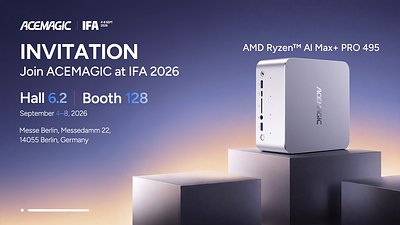 Read more about the article ACEMAGIC First to Introduce Ryzen AI Max+ PRO 495 AI Mini Workstation at IFA 2026