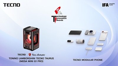 You are currently viewing TECNO Wins Two IFA Global Product Technology Innovation Awards for Modular Phone and Tonino Lamborghini TECNO TAURUS