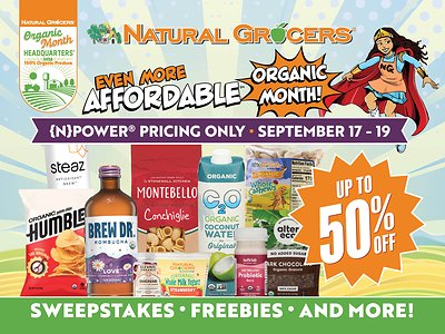 Read more about the article Celebrate Organic Month at Natural Grocers® With Exclusive Savings, Education, Freebies, Sweepstakes, and More
