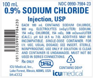 Read more about the article Otsuka ICU Medical LLC Issues Voluntary Nationwide Recall of 0.9% Sodium Chloride Injection, USP Due To a Product Mix-up with 10 mEq Potassium Chloride Injection