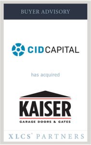 Read more about the article XLCS Partners advises CID Capital on its investment in Kaiser Garage Doors & Gates