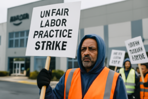 Read more about the article AMAZON TEAMSTERS AT DJT6 TO LAUNCH UNFAIR LABOR PRACTICE STRIKE