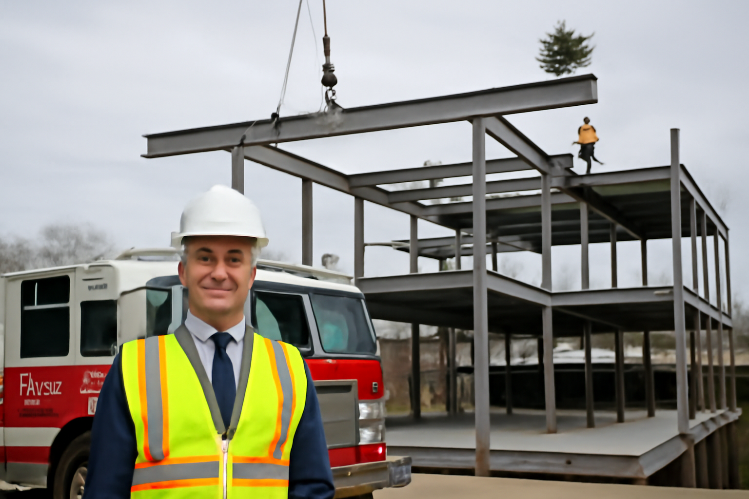 Read more about the article CTA Construction Managers Celebrates Steel Topping Off at New Melrose Fire Engine 2 Station