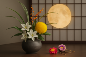 Read more about the article Keio Plaza Hotel Tokyo Japanese Cultural Experience Workshops: Flower Arranging Inspired by Mid-autumn Full Moon and Tsumami-zaiku Ornamental Hairpins