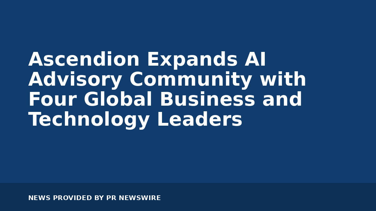 You are currently viewing Ascendion Expands AI Advisory Community with Four Global Business and Technology Leaders