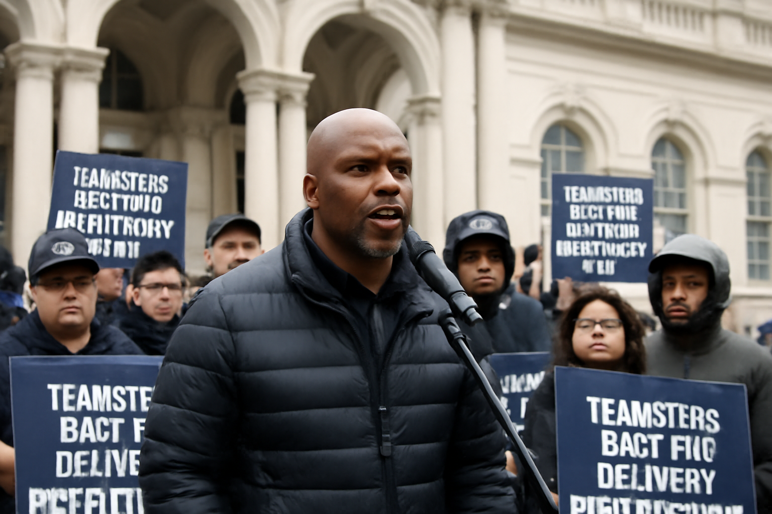 You are currently viewing TEAMSTERS RALLY FOR DELIVERY PROTECTION ACT AT NEW YORK CITY HALL